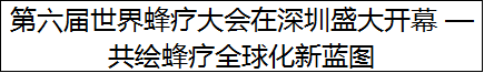 第六届世界蜂疗大会在深圳盛大开幕 —共绘蜂疗全球化新蓝图