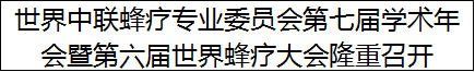世界中联蜂疗专业委员会第七届学术年会暨第六届世界蜂疗大会隆重召开